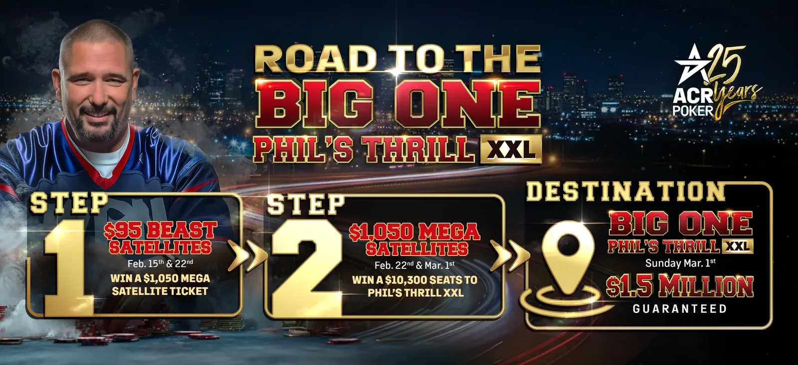 ACR Poker: Следуйте по пути к Big One на US$1,5 M