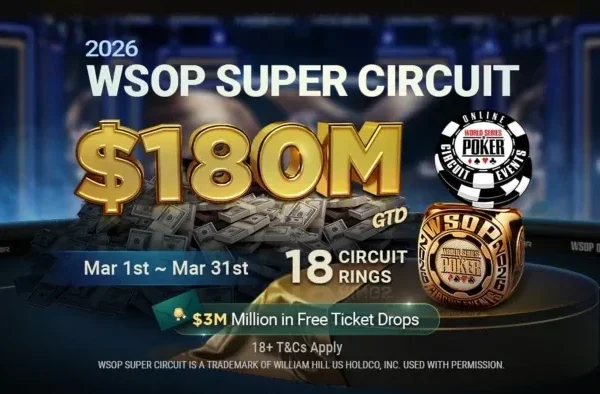 WSOP Super Circuit: US$180 миллионов гарантировано на GGPoker