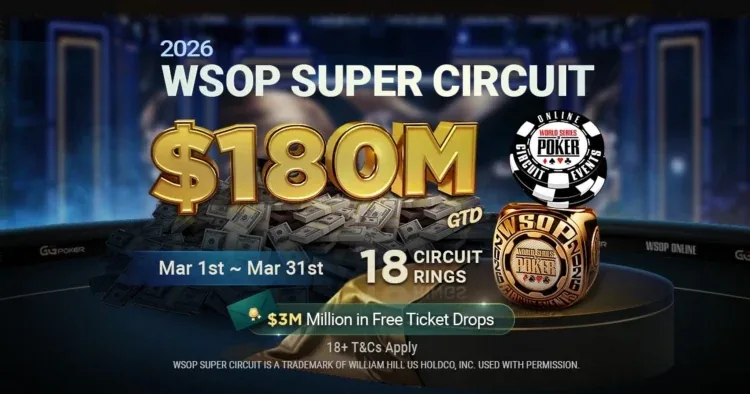 WSOP Super Circuit: US$180 миллионов гарантировано на GGPoker