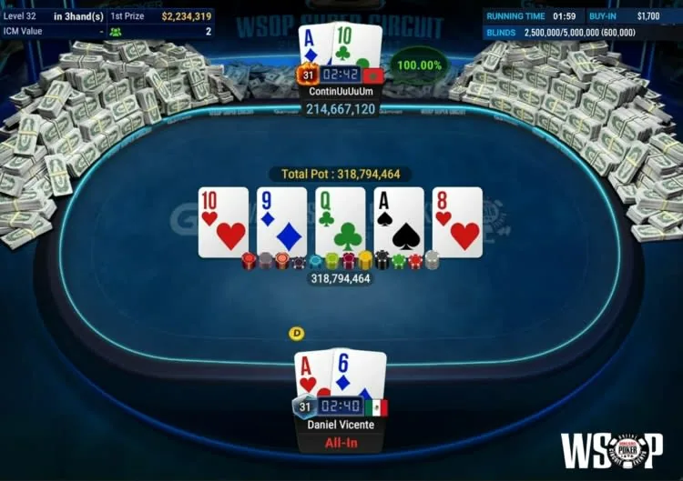 Финальная раздача Wsop Sc Me