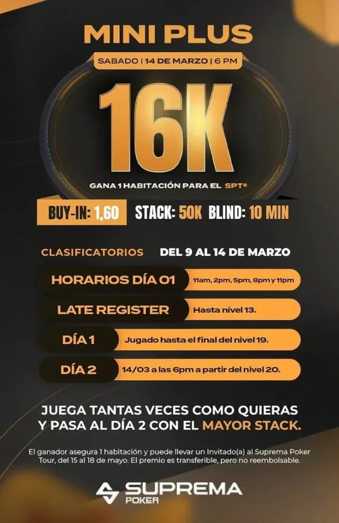 Mini Plus 16K Suprema Poker