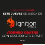 Играй бесплатно на Ignition Poker: фриролл с ¡¡US$1K GTD!!