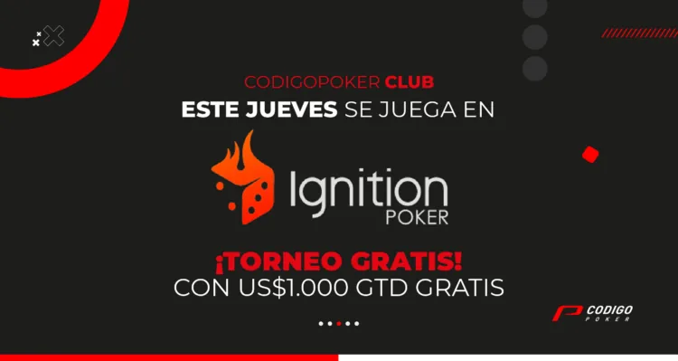 Играй бесплатно на Ignition Poker: фриролл с ¡¡US$1K GTD!!