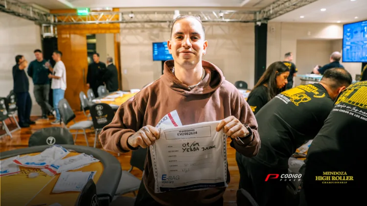 Julián Yebra лидирует после первого дня Mendoza High Roller Championship - CodigoPoker