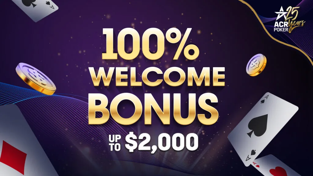 Узнайте о приветственном бонусе от ACR Poker до 2000 долларов США