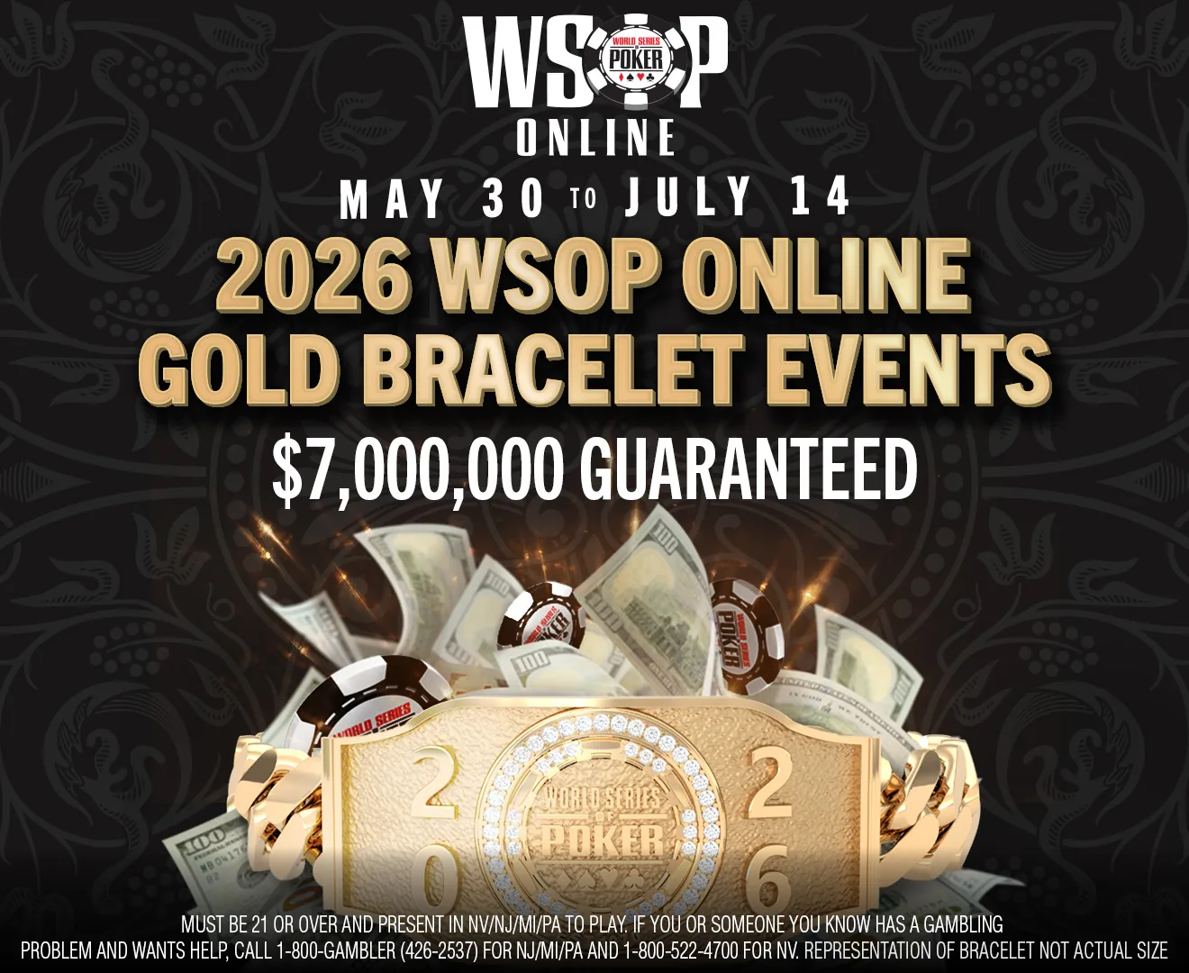 WSOP Online: В США разыграют 30 браслетов и US$7M
