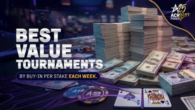 Это самые прибыльные турниры ACR Poker: лучшее соотношение цены и качества
