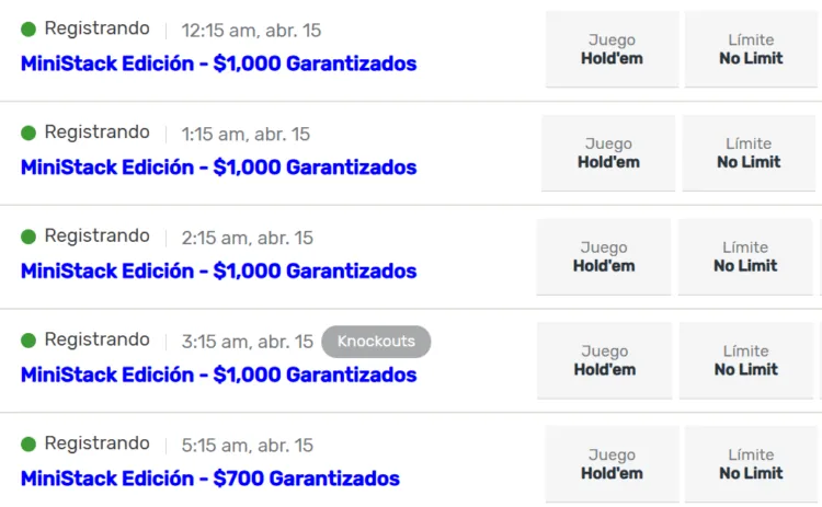 Ministack Series, En Ignition Poker