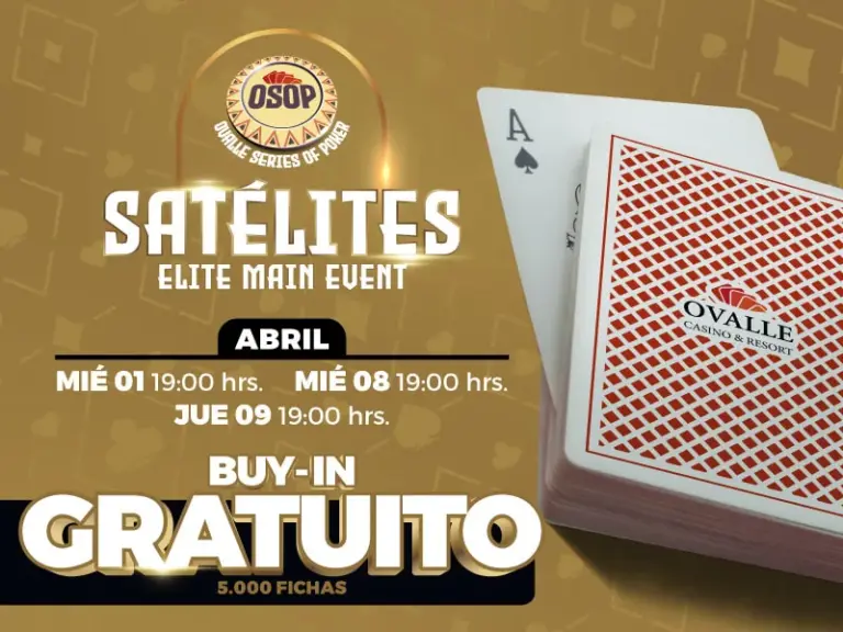 Hoy clasifica GRATIS al Main Event del Ovalle Series of Poker