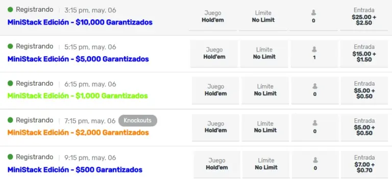Agenda Ignition Poker Ministack