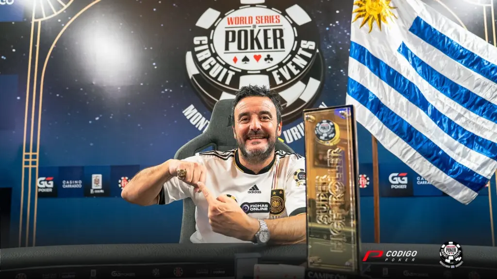 Gaspar Fernández cerró la WSOP Montevideo con el título del Super High Roller