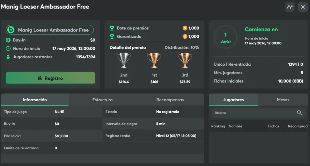 Lobby Freeroll