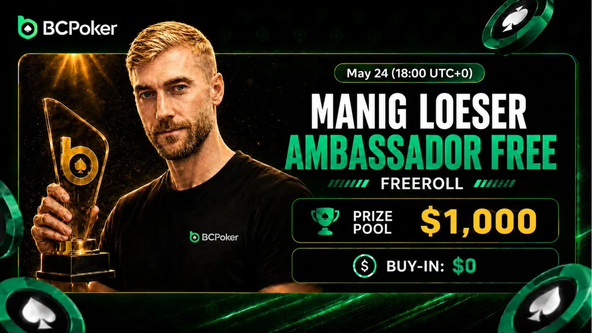 BCPoker активирует 2-й фриролл после прихода Manig Loeser