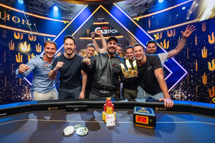 Алехандро Папо MC Лококо Чемпион Triton Million WSOP Багамы Празднование 750X500 1