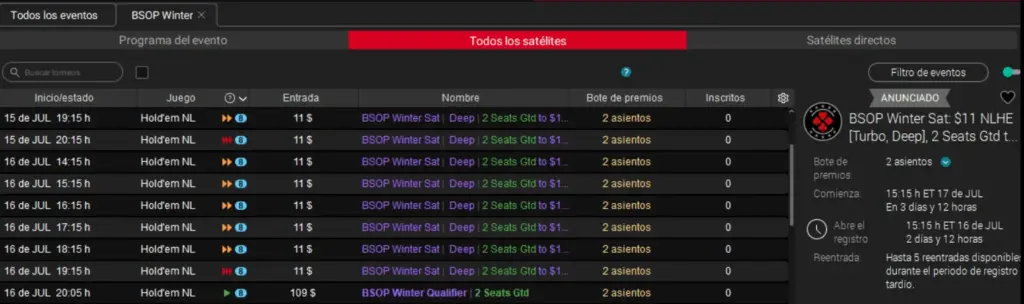 Satelites Online Bsop Winter