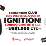 В этот четверг Лига CodigoPoker Клуба пройдет на Ignition с гарантированными US$1.000 - CodigoPoker