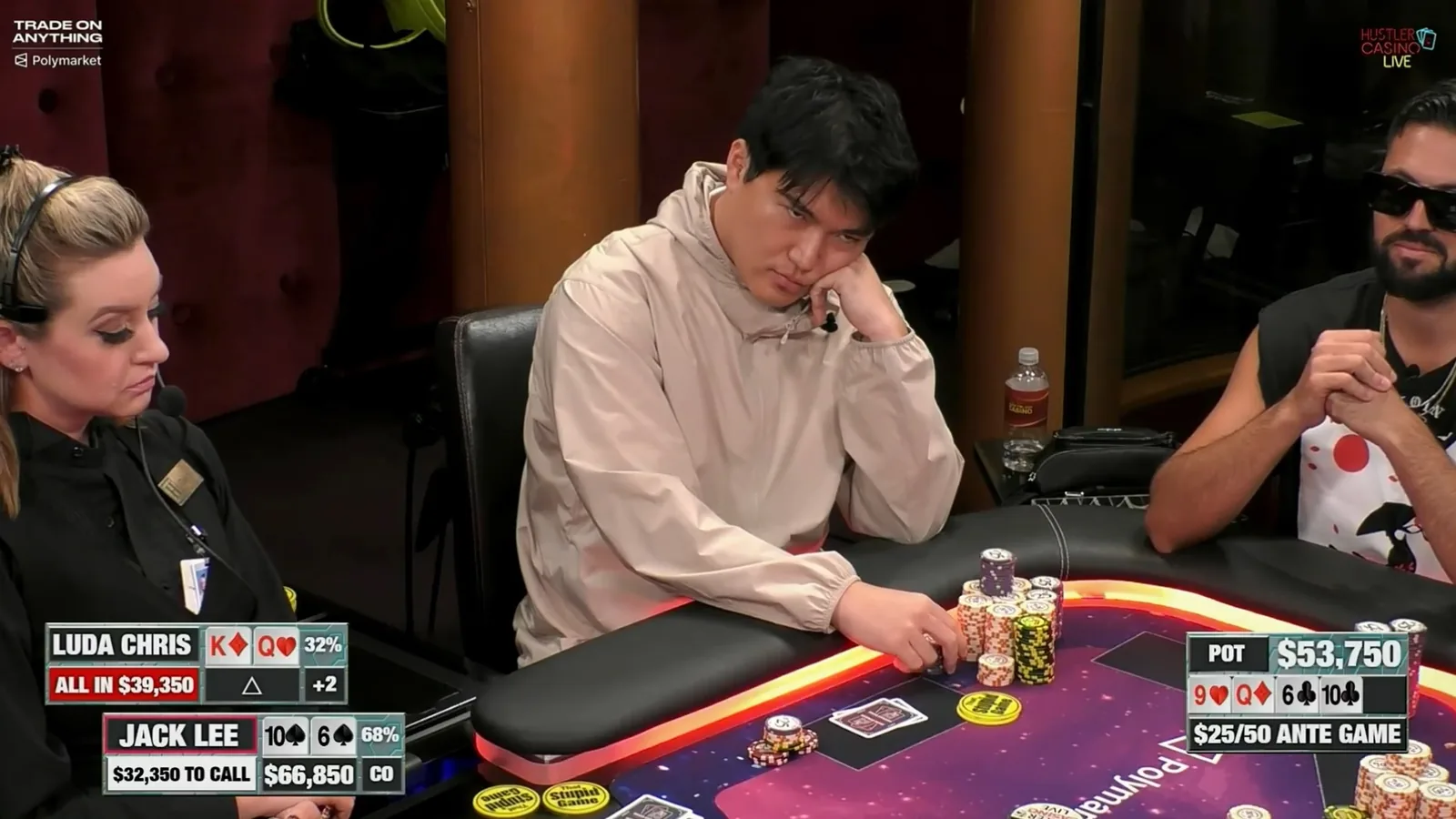 Pagó un all-in con T-6 y terminó ganando US$40.000 en Hustler Casino Live - CodigoPoker