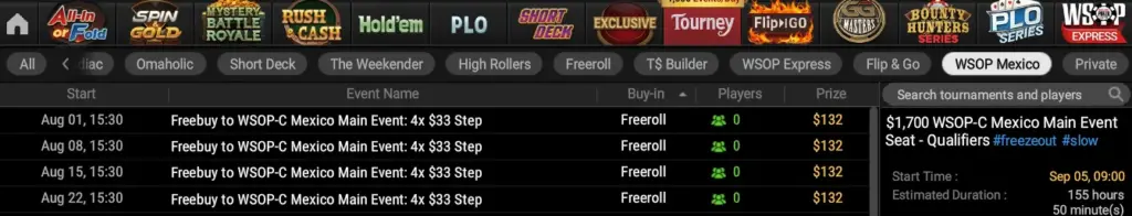 Wsop-C México Desde Ggpoker