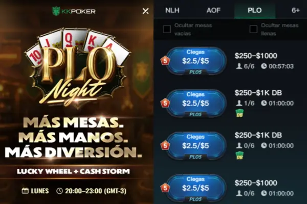 Понедельник PLO, эксклюзивный вызов для хостов в KKPoker