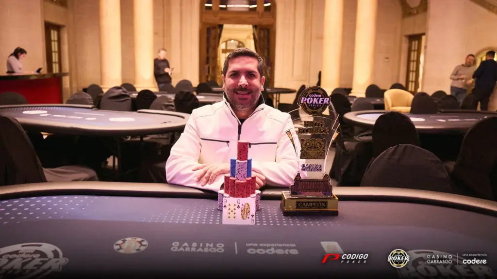 Luiz Claudio Santos se llevó el High Roller del Codere Poker Series de agosto