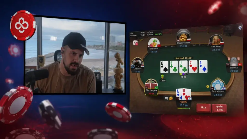 Papo MC prendió el stream en la WSOP Online y no se achicó: «Qué bien que juego al poker»
