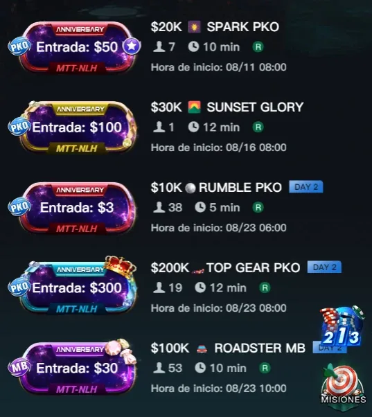 Nuevos Torneos De Aniversario Kkpoker