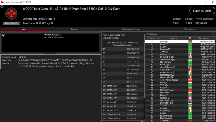 Wcoop Boot Camp Main Event 109