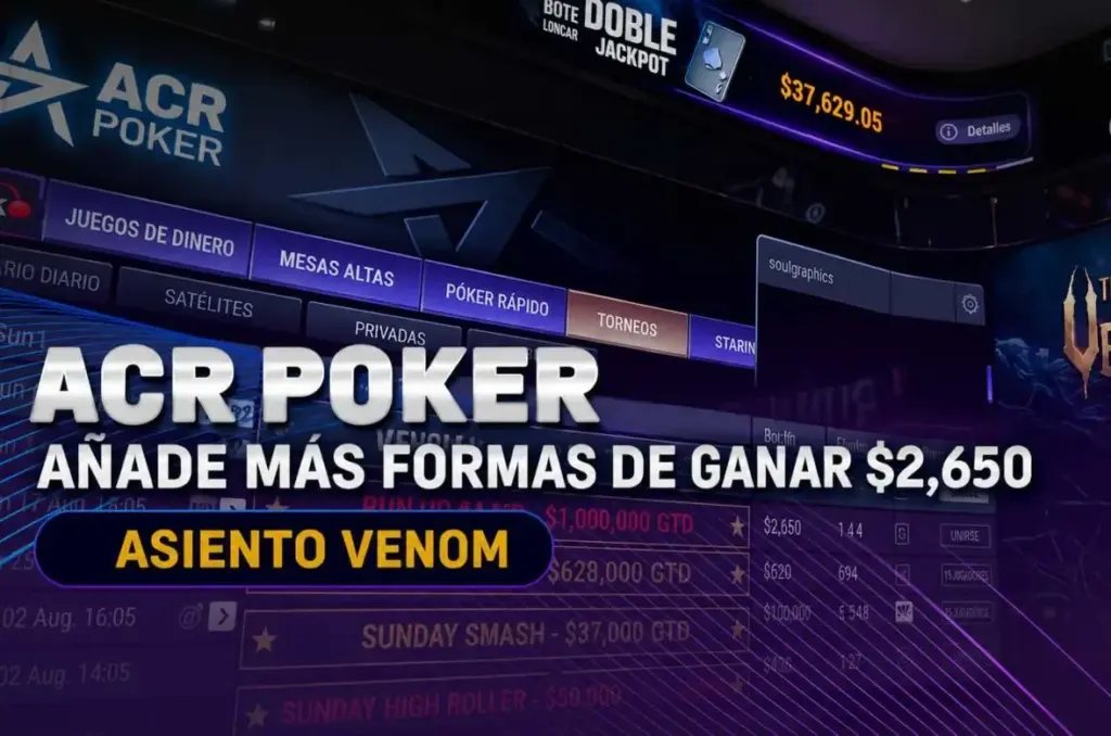 Desde US$0.01: estas son las vías para clasificar al Venom de ACR Poker a unos días de su arranque