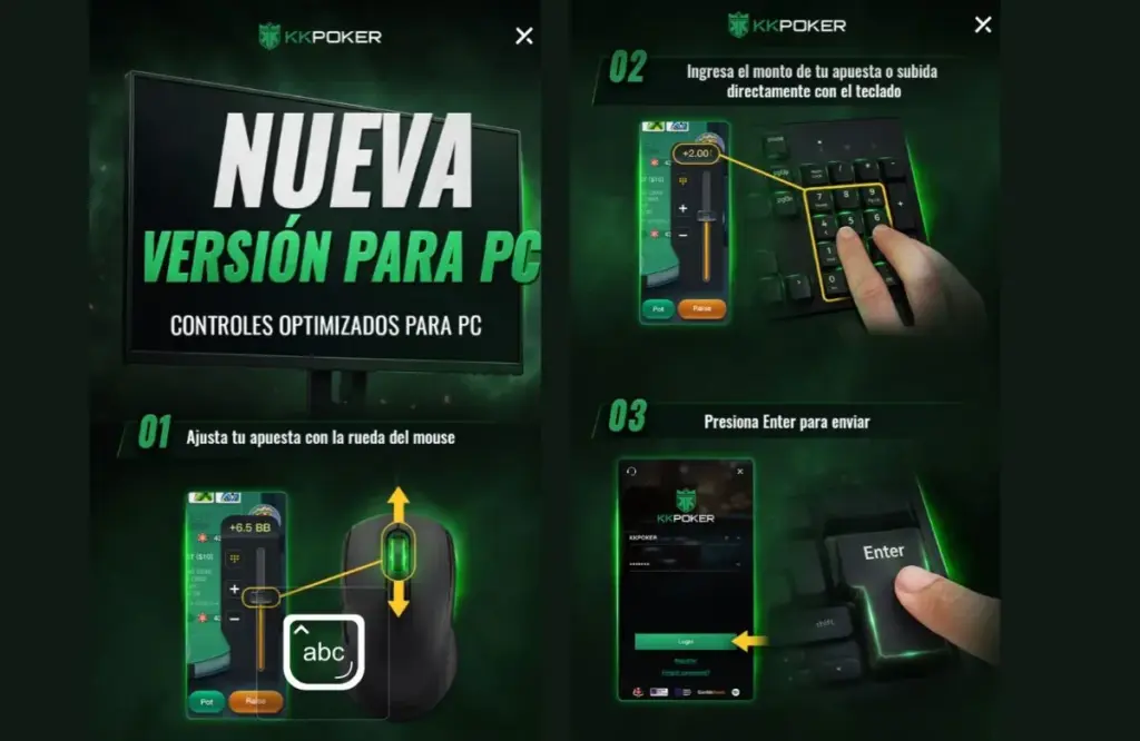 KKPoker tiene una nueva versión para jugar desde la PC