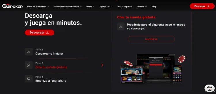Descargar Ggpoker Pasos