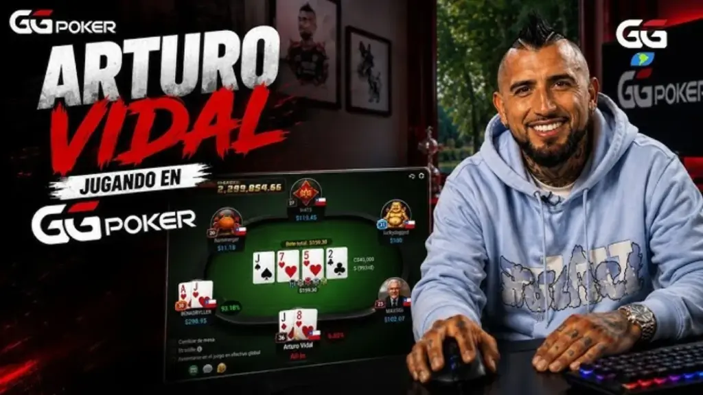 Arturo Vidal regala su camiseta de Colo Colo en un freeroll de GGPoker