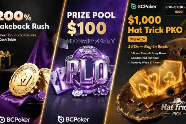 5 новых акций до конца августа в BCPoker