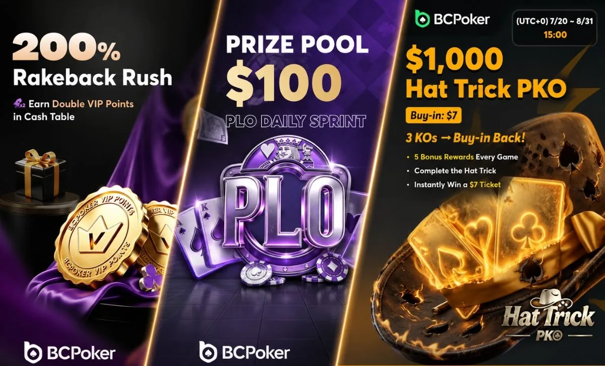 5 новых акций до конца августа в BCPoker