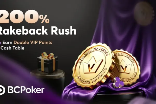 200% Rakeback Rush, BCPoker удваивает очки в кэш-играх