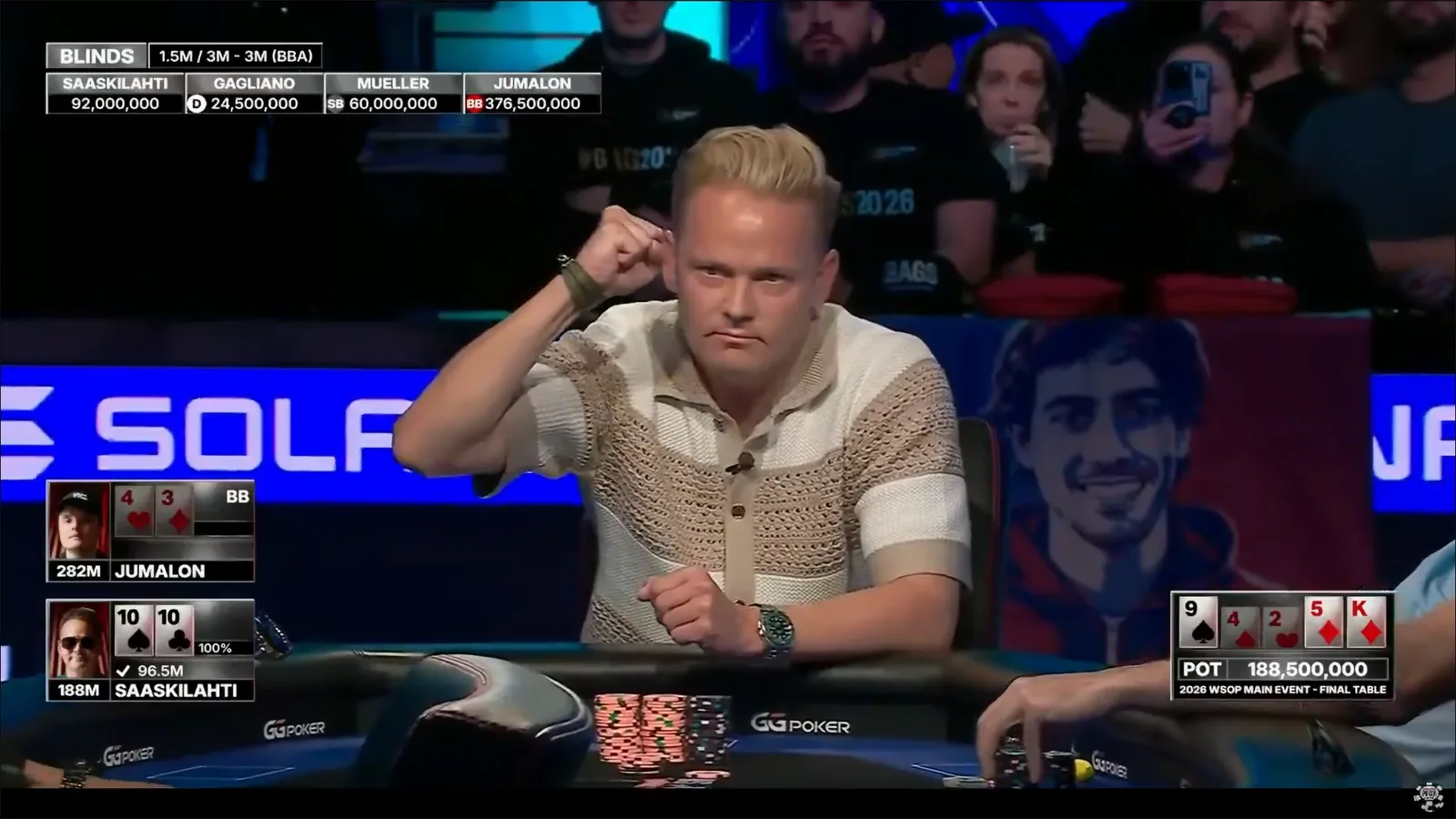 [VIDEO] Лучшие раздачи финального стола до хэдз-апа главного события WSOP - CodigoPoker