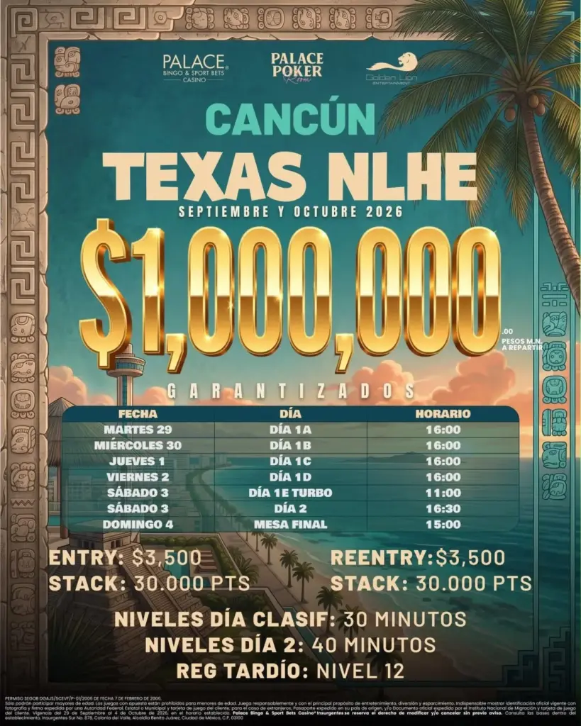 Flyer 1M Gtd Palace Cancun Sep Oct 2026