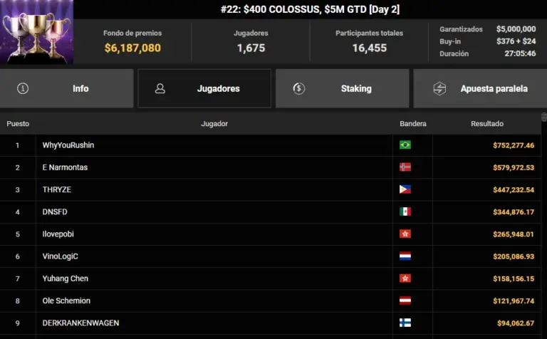 Evento 22 Colossus